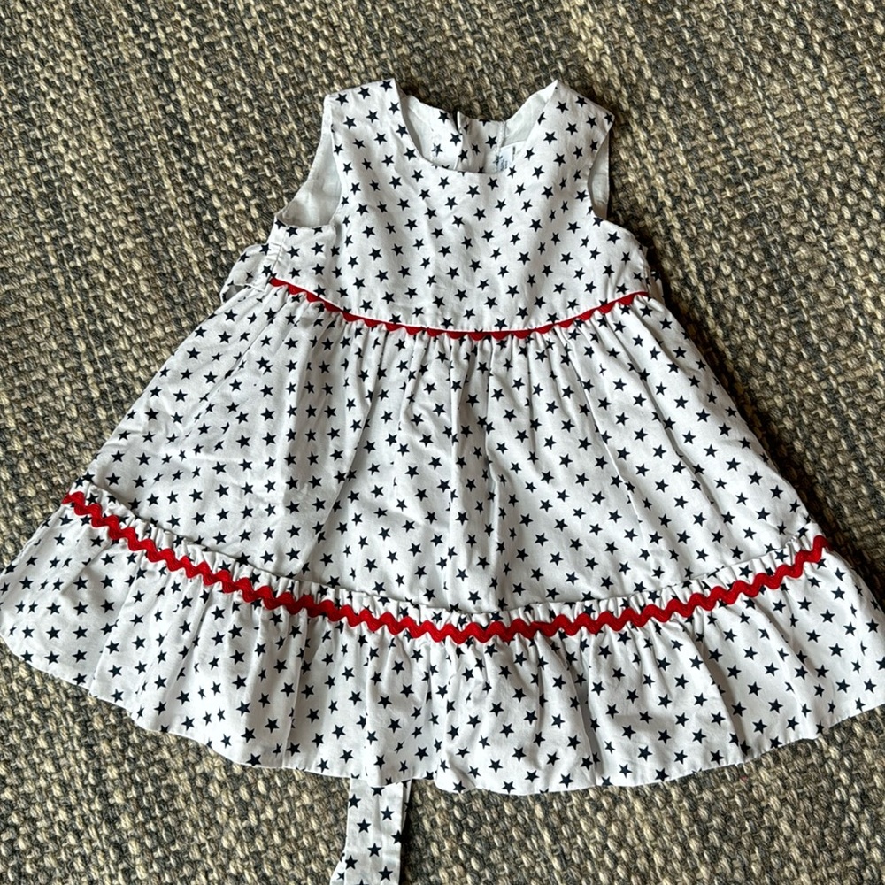 Baroni Firenze red white and blue dress, Size 12M. Excellent condition